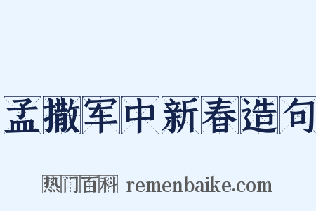 孟撒军中新春造句是什么意思的图片